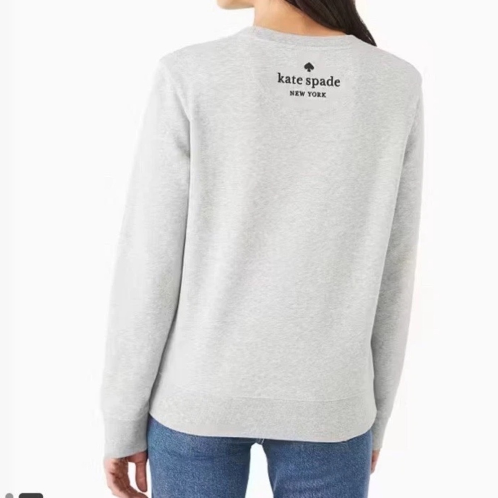KATE SPADE New York Disney X Minnie Mouse Sweatshirt Gray size Medium NWT - Picture 7 of 7